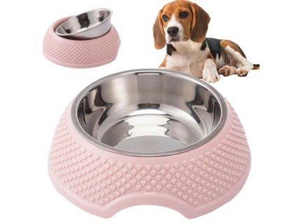 wbECpol pl Miska dla psa z wyjmowanym wkladem metalowa 350ml 4581 1