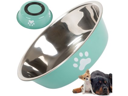 eAk7pol pl Miska dla psa metalowa antyposlizgowa lapka 400ml 4578 1