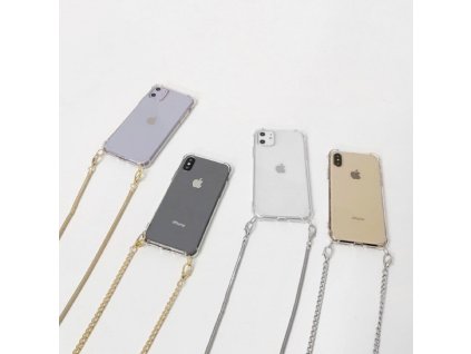 mainimage0Crossbody Transparent TPU Phone Case with Strap Long Chain for Iphone 12 11 PRO X XS