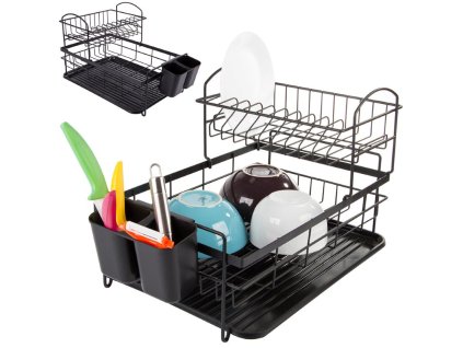 pol pl Suszarka do naczyn dwupoziomowa ociekacz z tacka 4238 1