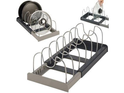 pol pl Stojak organizer na patelnie garnki rozsuwany 3556 1