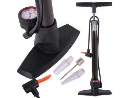 pol pl Pompka stojaca podlogowa z manometrem nozna samochodowa rowerowa koncowki 4918 1