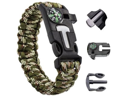 pol pl Bransoletka survival opaska 5w1 kompas krzesiwo linka noz linka paracord 5230 1