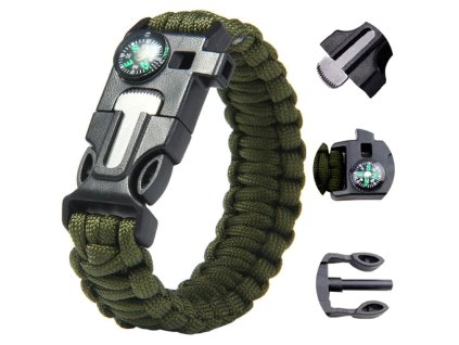 pol pl Bransoletka survival opaska 5w1 kompas krzesiwo linka noz linka paracord 5229 1