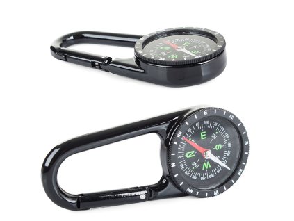pol pl Kompas metalowy busola turystyczny karabinczyk 696 1