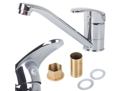 eng pl Kitchen mixer tap chrome long 3885 1