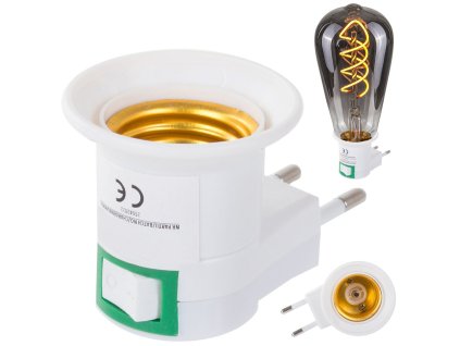 eng pl Adapter bulb adapter switch 230v e27 3439 12