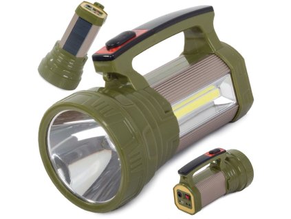 pol pl Latarka szperacz power bank solar led xm l l2 cob 2187 1