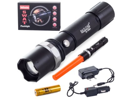 pol pl Latarka taktyczna bailong dioda led zoom cree xp e 300 1