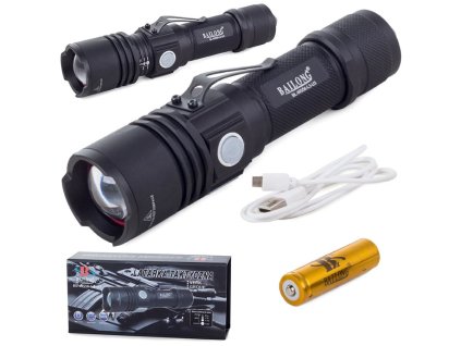 pol pl Latarka taktyczna bailong cree led xm l3 u3 usb 266 1