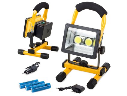 pol pl Halogen lampa przenosny 2 x LED COB 30W akumulator 1370 8