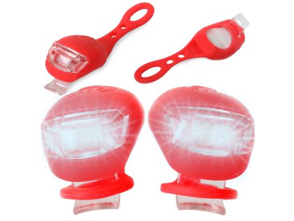 pol pl Oswietlenie rowerowe lampki 2 led przod rower 2szt silikonowe wodoodporne 5670 1