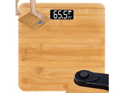 pol pl Waga lazienkowa elektroniczna bambusowa cyfrowa lcd 180kg temperatura 4952 1
