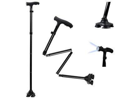 pol pl Skladana laska inwalidzka z latarka 6 led podpora 1055 1