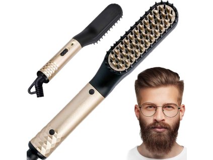 pol pl Prostownica szczotka grzebien do brody i wlosow dla mezczyzn do pielegnacji 5177 1