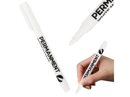 pol pl Marker pisak permanentny bialy do opon szyb stali 3916 1