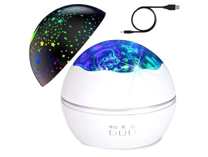 cze pl Rotujici nocni svetlo projektor hvezdne oblohy 2v1 3891 1
