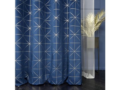 zaslony niebieskie na przelotkach ze srebrnym wzorem alena 1