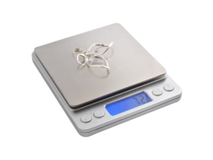 Digitální kuchyňská váha 2 kg s LCD displejem a miskou na vážení ovoce