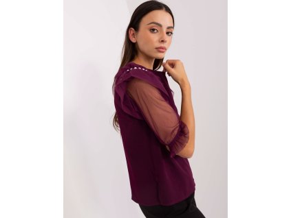 Blouse LK-BZ-506682.26P DARK VIOLET (Barva dark purple, Velikost 36)