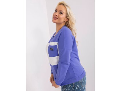 Dirt Purple Ecru Plus Size Cotton Blouse (Barva bright purple, Velikost ONE SIZE)