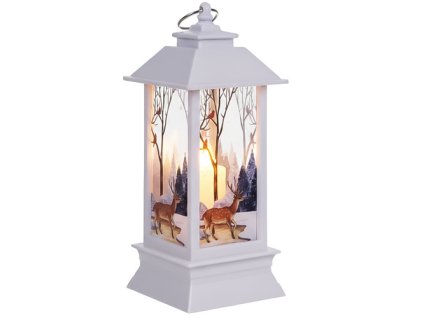 Bílá LED vánoční lucerna