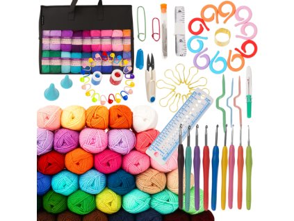 Háčkovací sada - 113 dílků