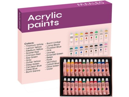 Akrylové barvy 24 ks - 12ml