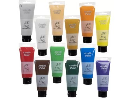 Akrylové barvy 12 ks po 100 ml