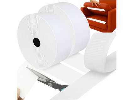 Samolepicí páska na suchý zip 5mx5cm bílá