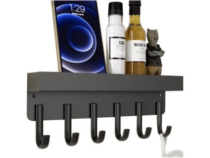 Nástěnná police s věšáky