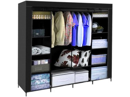 Skládací látková šatní skříň 170x170cm