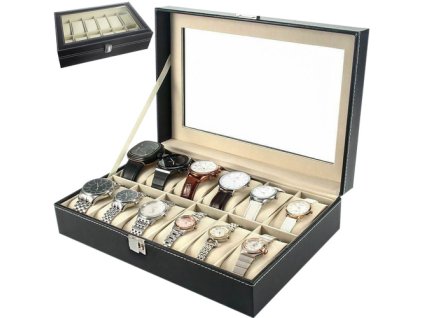 Organizér na hodinky s 12 přihrádkami