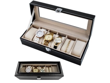 Organizér na hodinky se 6 přihrádkami