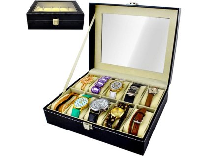 Organizér na hodinky s 10 přihrádkami