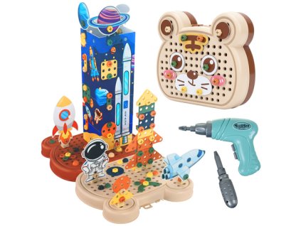 3D stavební kostky, vesmír, 161 dílů, 3D stavebnice