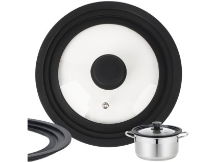 Univerzální silikonovo-skleněná poklice na hrnce a pánve 18/20/22 cm