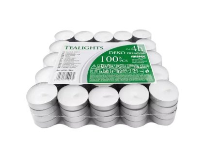 Svíčky, doba hoření 4h - sada 100 ks