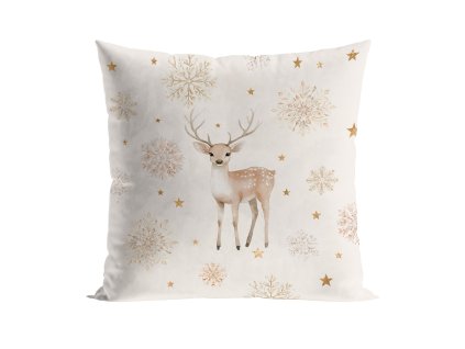 Dekorativní povlak na polštář DEER, ZIMNÍ PŘÍBĚH VELVET, 40x40cm