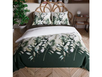 Ložní souprava LEAFY z bavlněného saténu 160x200cm