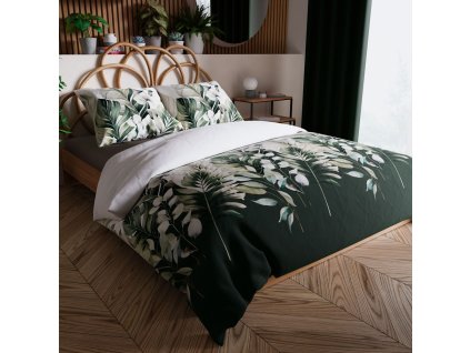 Ložní souprava LEAFY z bavlněného saténu 220x200cm
