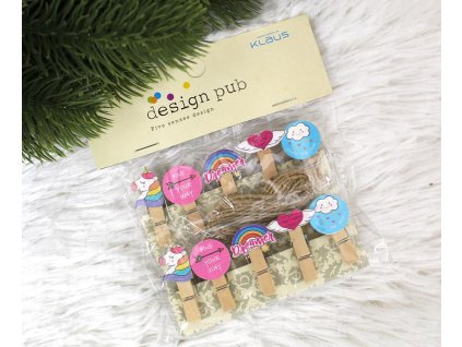 klamerki klipsy ozdobne tecza 91783