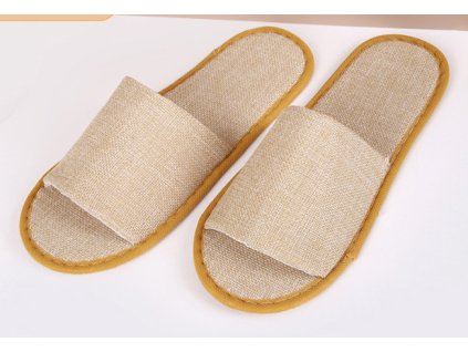 kapcie domowe gladkie bezowe 95379