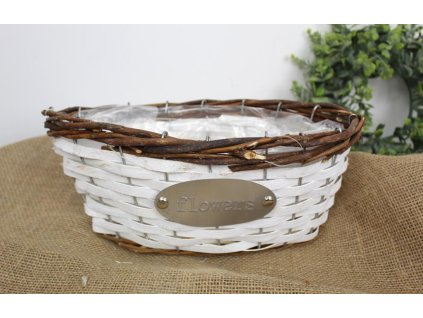 oslonka bielona z brazowymi b 97648