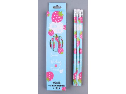 olowki z gumka poziomki kpl 1 66239