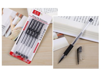 dlugopisy zelowe z czarnym wk 75506