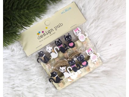 klamerki klipsy ozdobne koty 91796