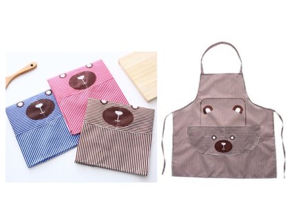 fartuch kuchenny paski brazow 92403