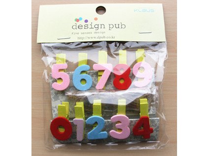 klamerki klipsy ozdobne cyfry 98309