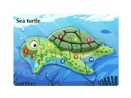 puzzle drewniane zolw 22x15 102866